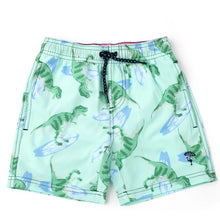 Load image into Gallery viewer, Surfin Dino Boys Swim Trunks
