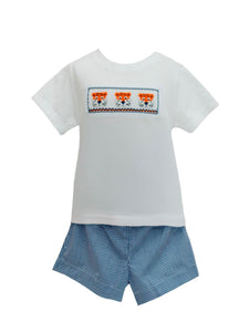 War Eagle Boy Smocked Short Set