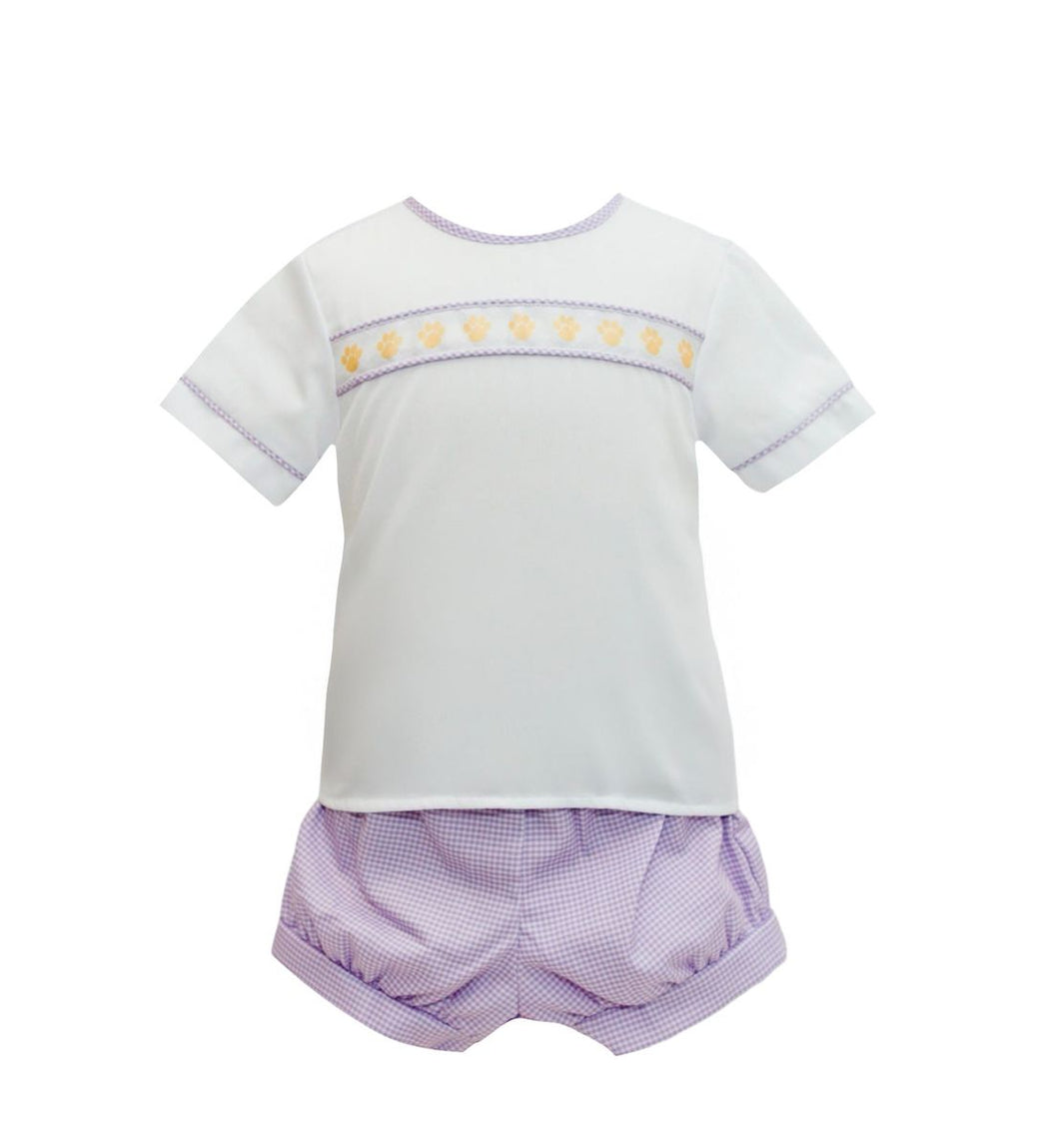 Geaux Tigers Banded Short Set