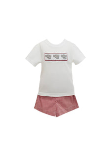 Roll Tide Boy Smocked Short Set