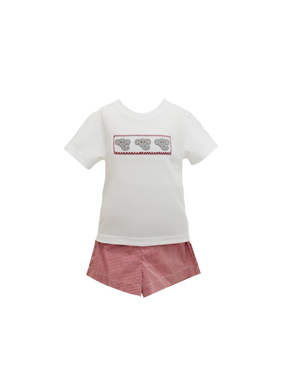 Roll Tide Boy Smocked Short Set