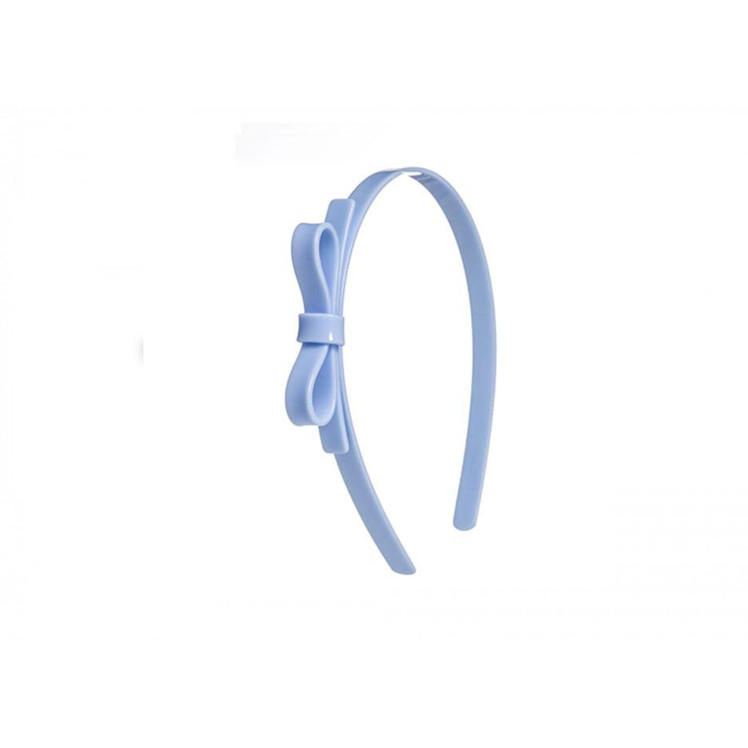 Thin Bow Headband - Light Blue