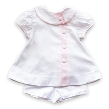 Load image into Gallery viewer, Louise White/Pink Short Set
