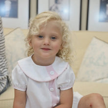 Load image into Gallery viewer, Louise White/Pink Short Set
