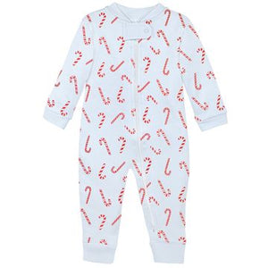 Candy Canes Zip-Up Jammies