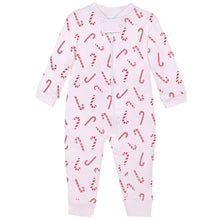 Load image into Gallery viewer, Candy Canes Zip-Up Jammies
