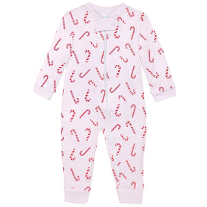 Candy Canes Zip-Up Jammies