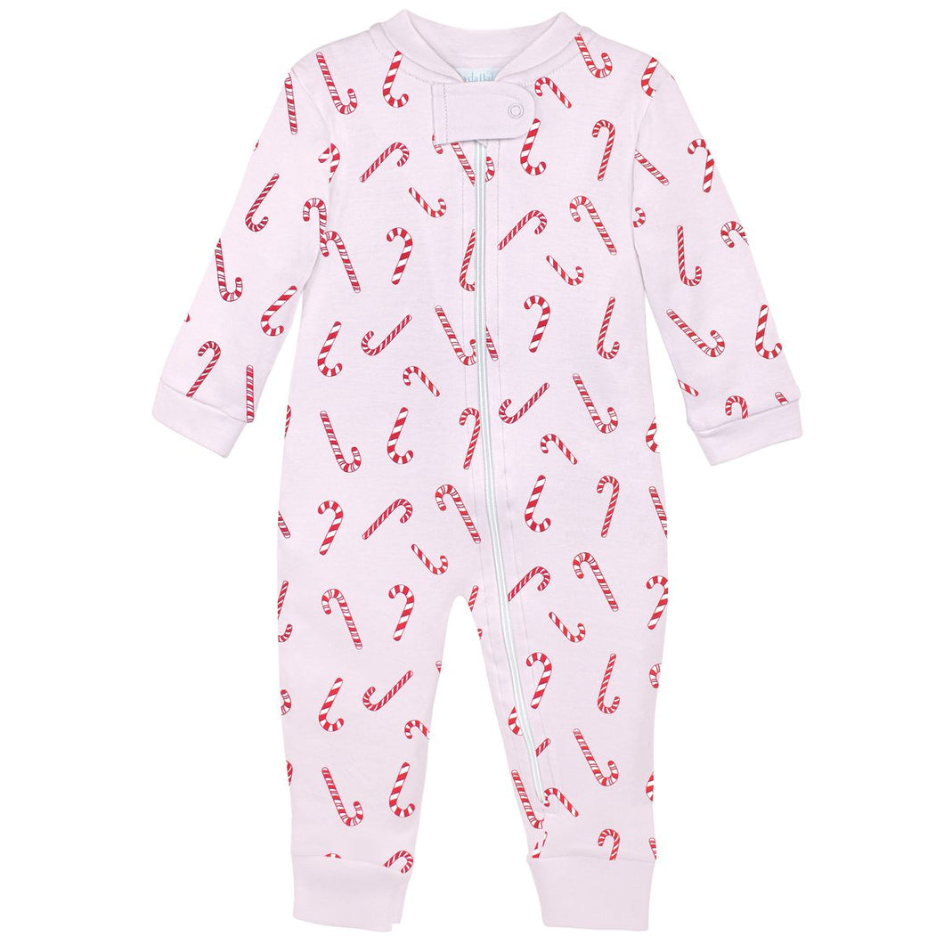 Candy Canes Zip-Up Jammies