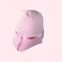 Load image into Gallery viewer, Glossy Preppy Stripe Med Backpack
