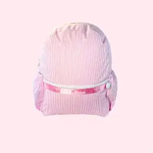 Load image into Gallery viewer, Glossy Preppy Stripe Med Backpack

