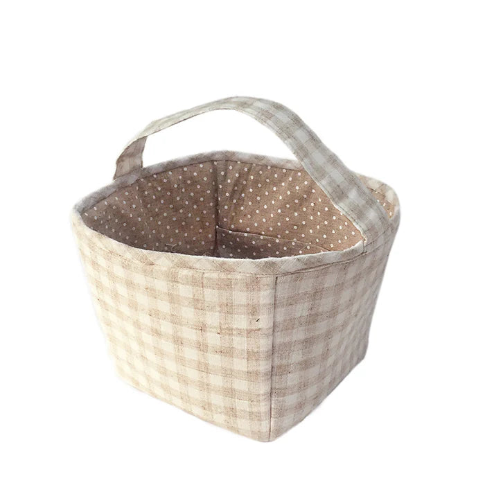 Tan Fabric Basket/ Storage Caddy