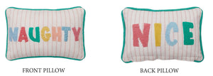 Naughty/Nice Reversible Pillow