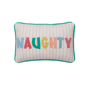 Naughty/Nice Reversible Pillow