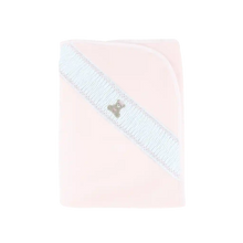 Load image into Gallery viewer, Love Teddy Smocked Velour Blanket
