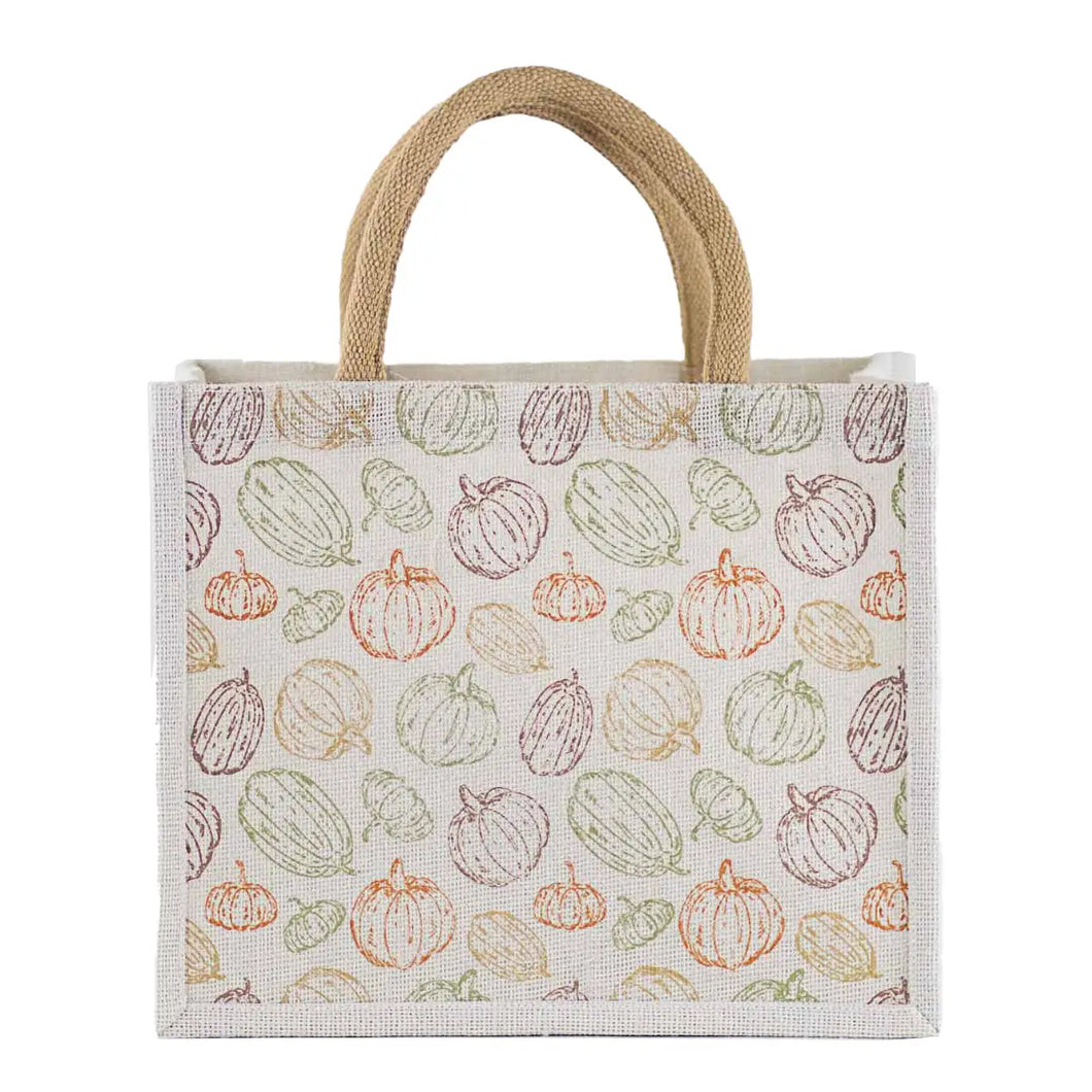 Pumpkin Jute Gift Tote