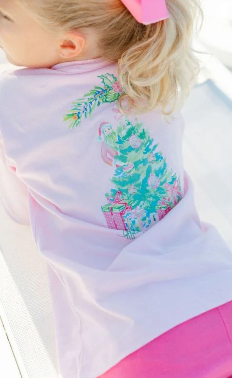 Christmas Girls L/S Logo Tee