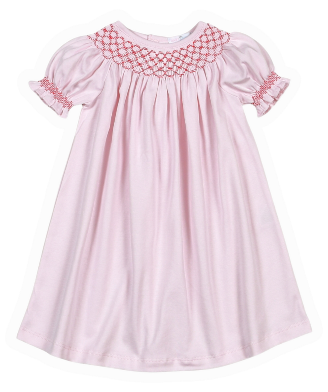 Rosy Smocked Bishop Dress