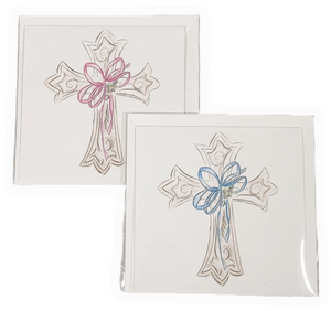 Cross w/ Bow Enclosure Card