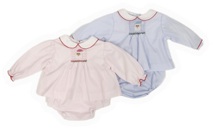 Smocked Santa Diaper Set