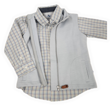 Load image into Gallery viewer, L/S Dress Shirt - Blue/Green Plaid
