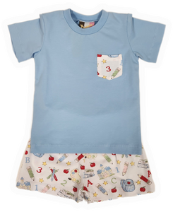 Apple a Day Boy Short Set