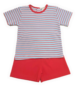 Striped Boy's Short Set
