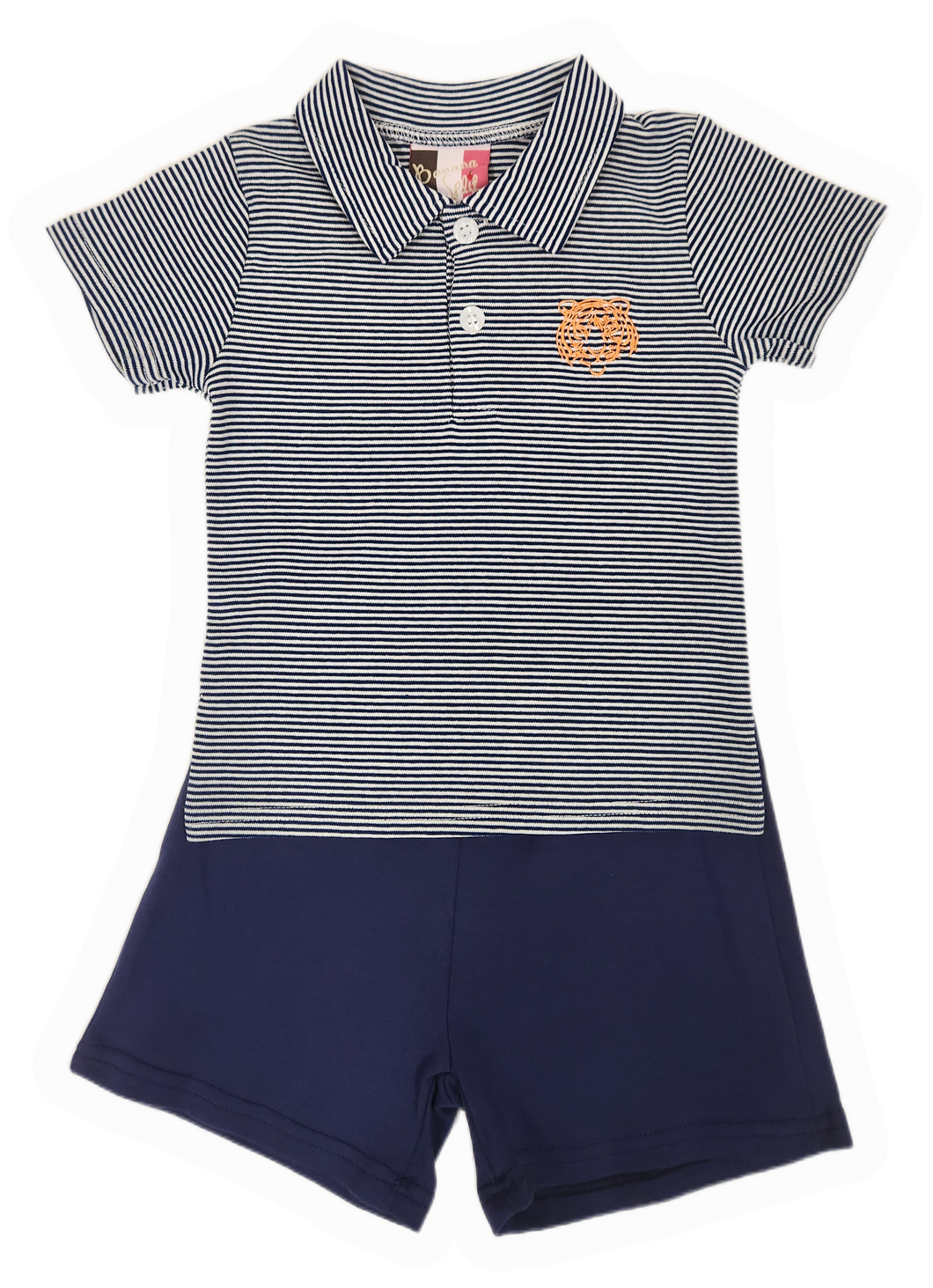 Boys Tiger Emb Short Set