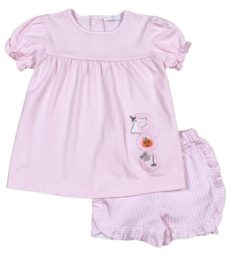 Girl Spooky Boo Short Set