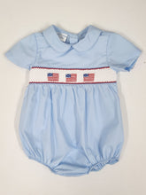 Load image into Gallery viewer, Smocked Flag Boy Bubble

