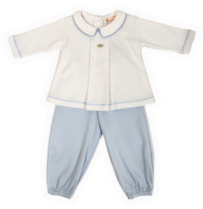 L/S Alligator Emb Bloomer Pant Set