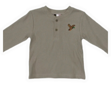 Load image into Gallery viewer, Emb Duck Henley Shirt
