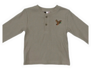 Emb Duck Henley Shirt