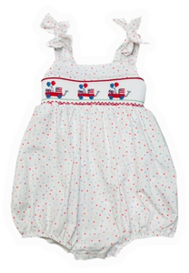 Tie-Strap Smocked Bubble - Patriotic Party Wagon