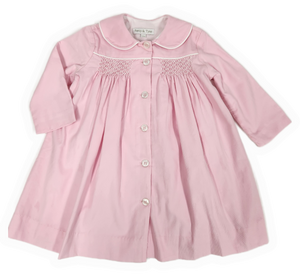 Smocked Corduroy Coat
