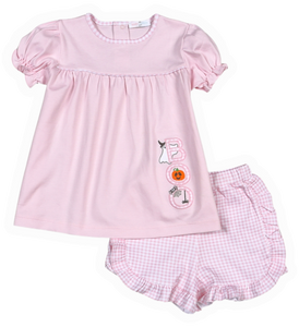 Girl Spooky Boo Short Set