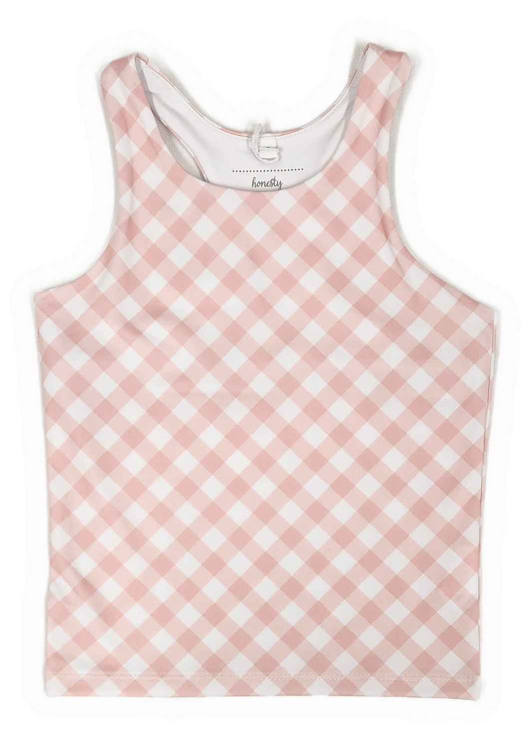 Gingham Print Athletic Tank