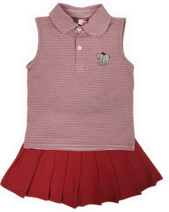 Girls Elephant Emb Skort Set