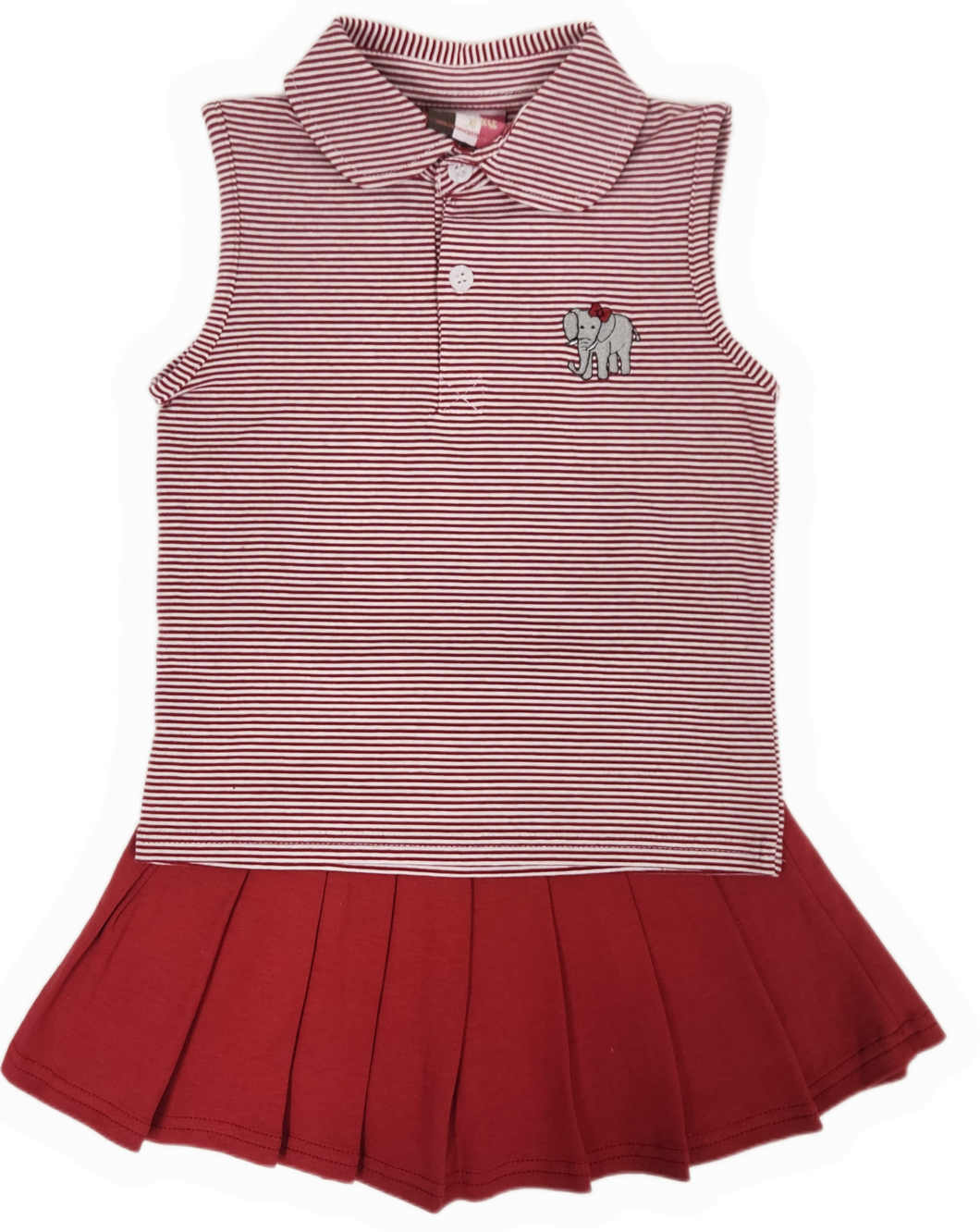 Girls Elephant Emb Skort Set