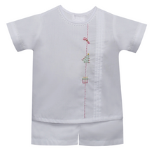Load image into Gallery viewer, Christmas Boy Sage Short Set
