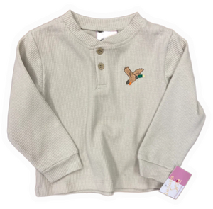 Emb Duck Henley Shirt