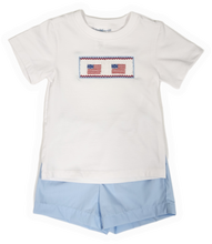 Load image into Gallery viewer, Smocked Flag Short Set
