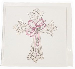 Cross w/ Bow Enclosure Card