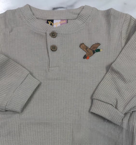 Emb Duck Henley Shirt