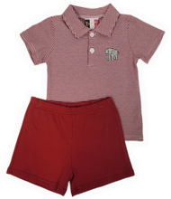 Load image into Gallery viewer, Boys Elephant Emb Short Set
