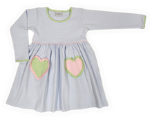 Load image into Gallery viewer, L/S Mismatched Hearts Dress
