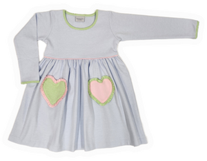 L/S Mismatched Hearts Dress