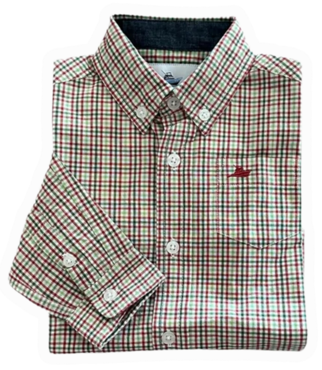 Christmas Plaid Dress Shirt