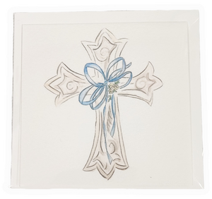 Cross w/ Bow Enclosure Card