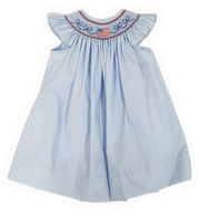 Smocked Flag Bishop Dress
