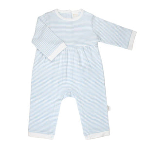 Blue Stripe Organic Cotton Romper